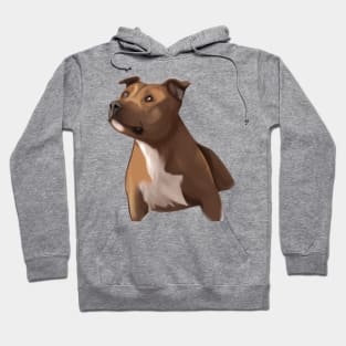 Cute Staffordshire Bull Terrier Drawing Hoodie